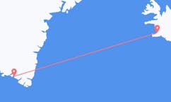 Flights from Reykjavik, Iceland to Qaqortoq, Greenland