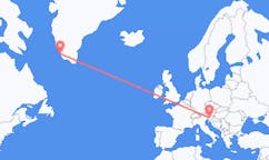 Vluchten van Ljubljana, Slovenië naar Paamiut, Groenland