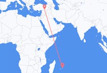 Vluchten van Mauritius Eiland, Mauritius naar Sanliurfa, Turkije