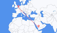 出发地 沙特阿拉伯出发地 奈季蘭目的地 法国里尔的航班