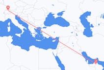 Lennot Al Ainilta, Yhdistyneet arabiemiirikunnat Zürichiin, Sveitsi