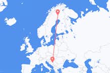 Voos de Pajala, Suécia para Tuzla, Bósnia e Herzegovina