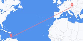 Flyg från Curaçao till Österrike