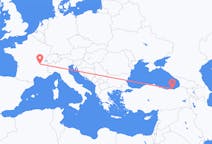 出发地 土耳其出发地 特拉布宗目的地 法国里昂的航班