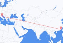 Flyreiser fra Xiamen, Kina til Ancona, Italia