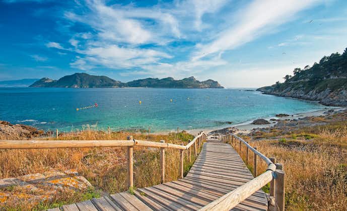Photo of Nostra Senora beach in Islas Cies islands of Vigo at Spain.