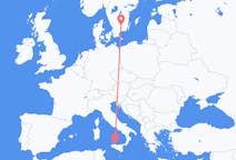 Flyrejser fra Palermo, Italien til Växjö, Sverige