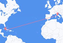 Flyreiser fra Lille Cayman, Caymanøyene til Roma, Italia