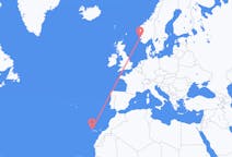 Flights from Santa Cruz de La Palma, Spain to Haugesund, Norway