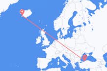 出发地 土耳其宗古尔达克目的地 冰岛雷克雅未克的航班