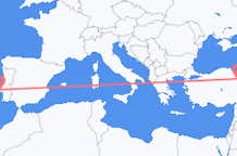Flyreiser fra Tokat, til Lisboa