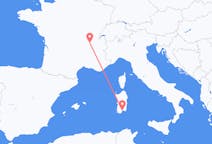 出发地 意大利出发地 卡利亚里目的地 法国里昂的航班