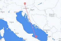 Vluchten van Klagenfurt, Oostenrijk naar Bari, Italië