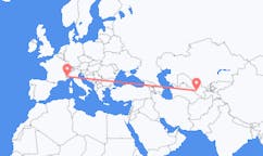 Flyg från Buchara, Uzbekistan till Cuneo, Italien