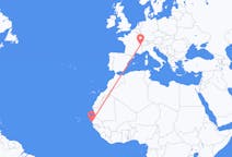 Flyg från Dakar, Senegal till Genève, Schweiz