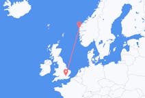 Flyreiser fra Florø, Norge til London, England