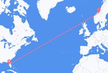 Flights from Tampa to Trondheim