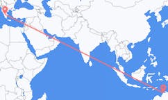 Flyreiser fra Darwin, Australia til Patras, Hellas