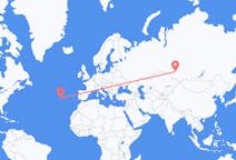 Flyg från Novosibirsk, Ryssland till Ponta Delgada, Portugal