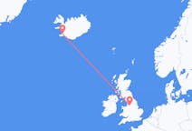 来自英格兰的出发地 曼徹斯特目的地 冰岛雷克雅未克的航班