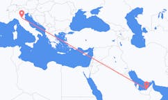 Flyrejser fra Abu Dhabi, De Forenede Arabiske Emirater til Bologna, Italien