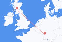 Flyg från Karlsruhe, Tyskland till Glasgow, Skottland