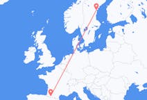 Flights from Lourdes, France to Sundsvall, Sweden