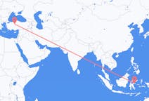 出发地 印度尼西亚卢武克目的地 土耳其安卡拉的航班