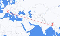 Flights from Kalay, Myanmar (Burma) to Cuneo, Italy