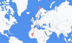 Flights from Bobo-Dioulasso, Burkina Faso to Andselv, Norway