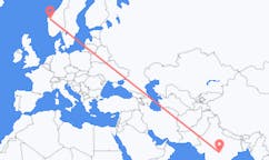 Flyreiser fra Nagpur, India til Sandane, Norge