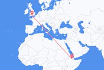 出发地 埃塞俄比亚出发地 塞梅拉前往英格兰的伯恩茅斯的航班