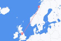 Flyg från Mosjøen till Manchester