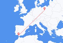 Vols de Poznań, Pologne à Xérès, Espagne
