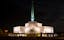 photo of Basilica of Our Lady of Knock, national shrine of Our Lady in Knock, Ireland, lit at night Knock, Irland.