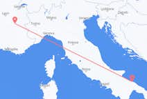 Loty z Grenoble, Francja do Bari, Włochy