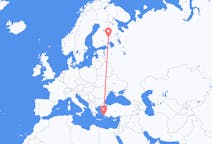 Flyreiser fra Kos, Hellas til Joensuu, Finland
