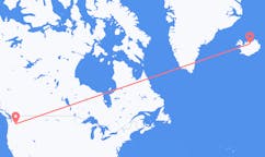 航班从美国雅基马市到阿克雷里市，冰岛塞尔