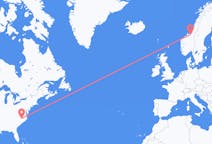 Flights from Raleigh to Trondheim