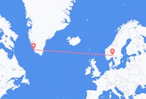 Flyreiser fra Oslo, Norge til Paamiut, Grønland