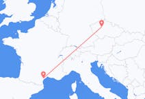 Vols d'Aspiran, France pour Prague, Tchéquie