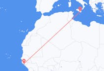 Flyreiser fra Bissau, til Comiso