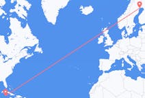 Flyrejser fra Grand Cayman, Caymanøerne til Luleå, Sverige
