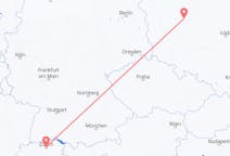 Flights from Poznań in Poland to Zürich in Switzerland