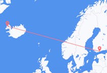 Flights from Helsinki, Finland to Ísafjörður, Iceland