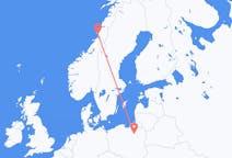 Loty z miasta Brønnøysund do miasta Szymany, Szczytno County