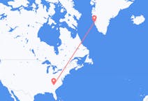 Loty z Greenville, Stany Zjednoczone do Nuuka, Grenlandia