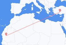 出发地 毛里塔尼亚出发地 阿塔爾目的地 土耳其科尼亞的航班