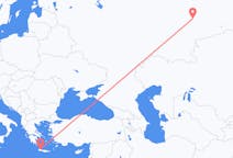 Flyg från Yekaterinburg, Ryssland till Chania, Grekland