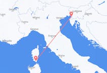 Flyreiser fra Figari, til Trieste